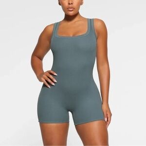 Skims Cotton Rib Onesie in Kyanite